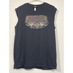 Harley Davidson Black Classic Muscle Tank Top XXL Bowling Green Kentucky
